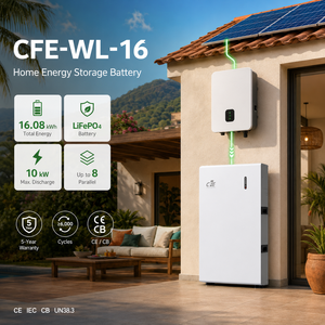 Batería Solar LiFePO4 CFE-WL-16 de 16 kWh, 51.2 V, 314 Ah, 6000+ Ciclos, Sistema de Almacenamiento de Energía Residencial (ESS) para Hogar, Montaje en Pared, <span class=keywords><strong>Potencia</strong></span> Dividida de 10 kW - Product Image 5
