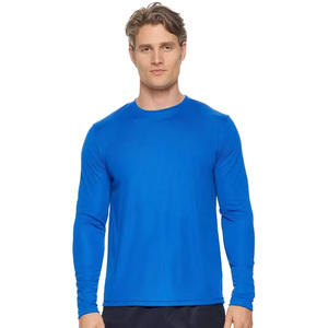 เสื้อยืดกีฬาสำหรับผู้ชายเสื้อยืดผ้าฝ้ายแขนยาวสำหรับ100% ใส่วิ่งเล่นยิมชุดลำลอง2025โอเวอร์ไซส์ธรรมดาแบบใหม่เสื้อเปล่า - Product Image 5