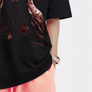 Camiseta de punto con estampado digital para hombre, totalmente personalizada, ecológica, transpirable, antiarrugas, manga corta, alta calidad - Product Image 4