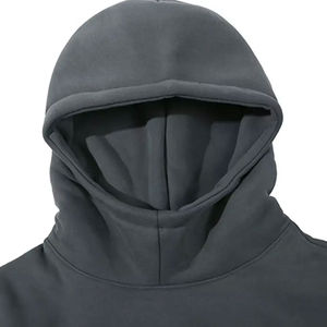 Sudadera térmica de gran tamaño con capucha para hombre de diseño personalizado OEM, sudaderas lisas con hombros Caídos para invierno con logotipo personalizado - Product Image 3