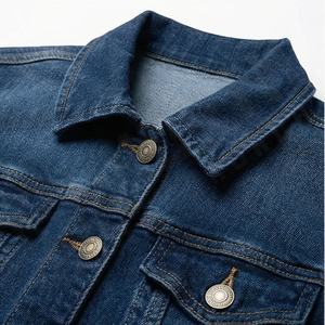 Chaqueta Trucker Vaquera Casual Personalizada para Hombre, Tallas Grandes y Altas, 100% Algodón, Opción de Logotipo Frontal, Chaqueta Transpirable para Invierno - Product Image 4