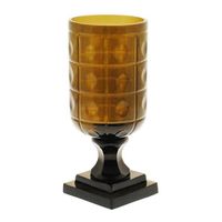 Vase à fleurs en verre noir moderne fait main, cristal transparent, écologique, décoratif pour les mariages, pour une présentation au sol ou sur table