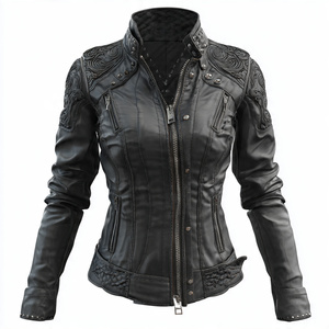 Chaqueta de cuero de imitación para mujer, chaquetas de cuero para motociclista, chaqueta con cremallera de cuero genuino para mujer, Top para mujer - Product Image 2