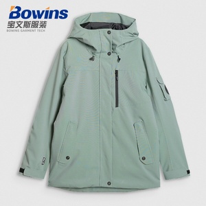 Veste de <span class=keywords><strong>ski</strong></span> d'hiver coupe-vent et imperméable pour <span class=keywords><strong>femme</strong></span> 2025 avec capuche amovible épaissie manteaux à motifs chauds - Product Image 1