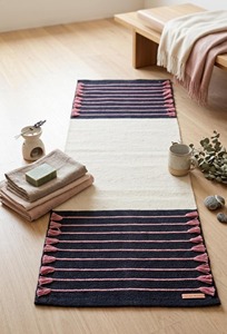 DignityArtHandicraft Contemporary Handmade Chenille <b>Rug</b> Rectangle Black Pink White Home Decor - Product Image 6