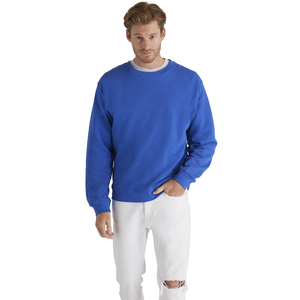 Knit Campus Cardigan for Tall Men in Blue Mix French Terry Crewneck <b>Sweatshirt</b> for Tall Men in <b>Black</b> - Product Image 1