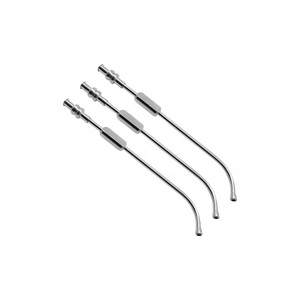 Tubo de Succión Frazier de Acero Inoxidable Plateado, Instrumento Dental Manual Curvo, Herramienta Médica Confiable para Uso en Hospitales y Clínicas, Certificado CE - Product Image 1