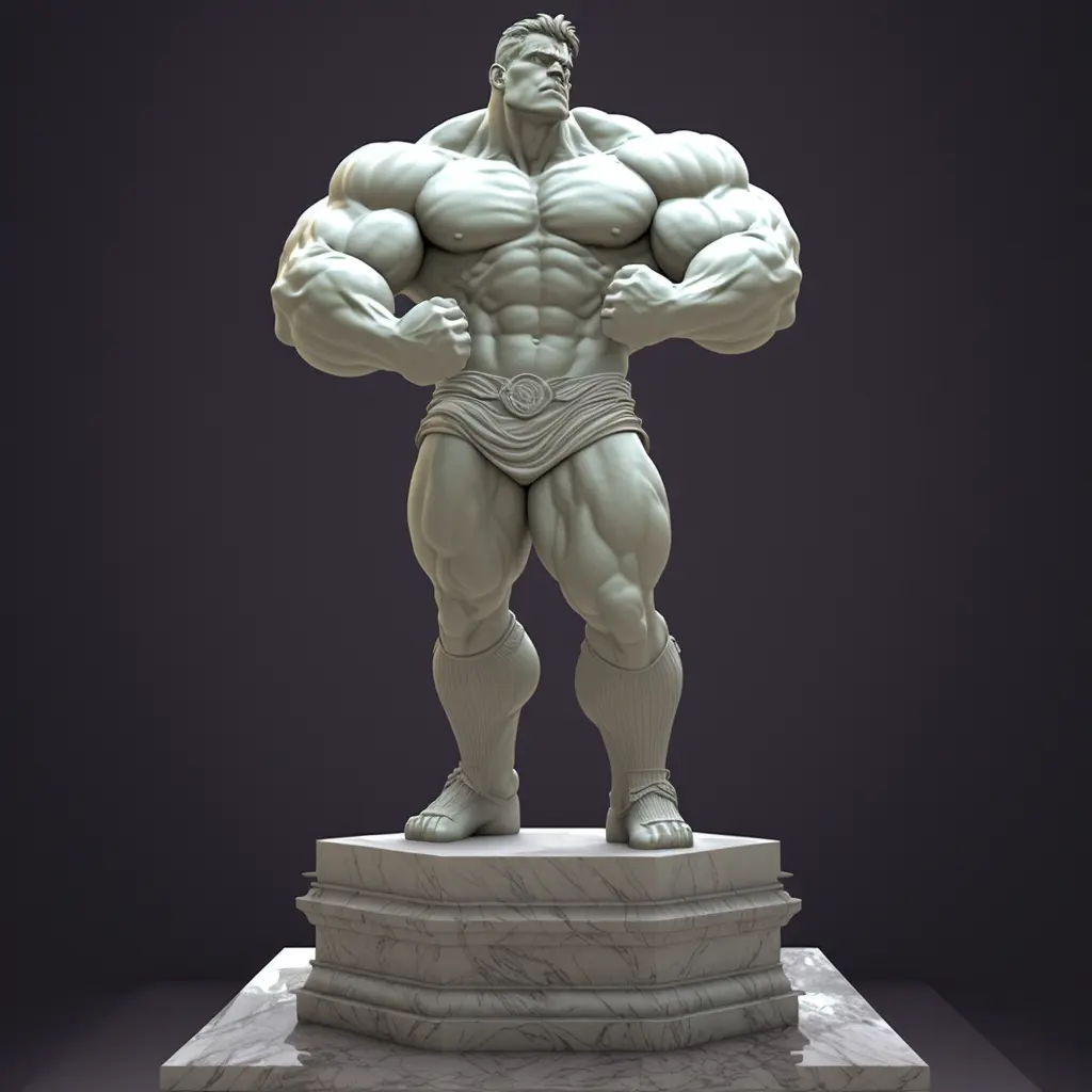 Figuras de acción de superhéroes famosos para decoración interior de fábrica JK, escultura de hombre musculoso, estatua de Hulk de tamaño real de mármol