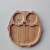 Offre Spéciale : Assiette Divisée en Forme d'Animaux Mignons, Bol en Bambou pour Enfants, Assiettes et Bols en Bois