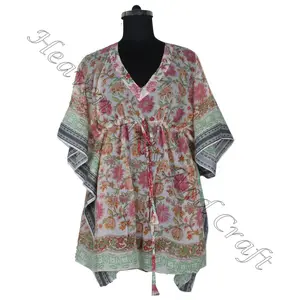 2023 New African Fashion Mulheres Riche Bazin Dashiki Garment Alta Qualidade Vestido Curto Kaftan Designer Indian Cotton Kimono Kaftan