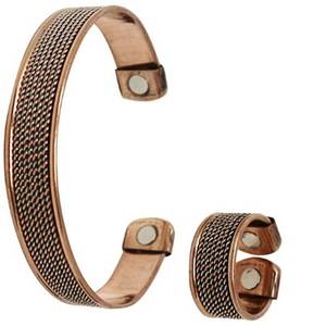 Bracelet de mode élégant en cuivre avec un pouvoir de guérison de thérapie magnétique complexe pour le soulagement de la douleur - Product Image 1