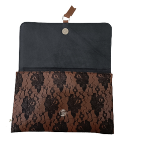 Venta caliente bohemio marrón cuero genuino plegable mujer alta calidad Delgado RFID múltiples compartimentos ranuras poliéster corto - Product Image 1