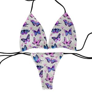 Sexy Micro Bikini 2025 mujeres naranja estampado de leopardo Push up acolchado Tanga traje de baño femenino recortado traje de baño Biquini - Product Image 3