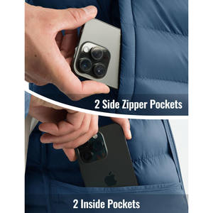 Chaqueta Acolchada de la Mejor Calidad para Hombre con Capucha, Bolsillos Laterales y Cierre de Cremallera, Resistente al Viento e Ideal para Actividades al Aire Libre en Invierno - Product Image 5