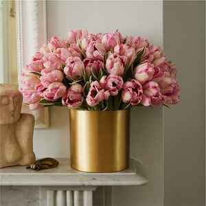 Florero de Metal al por Mayor, Color Dorado, Simple y Moderno, Florero Decorativo para Mesa de Salón, Maceta de Metal Hecha a Mano - Product Image 6