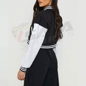 Chaqueta universitaria de lana de algodón de secado rápido de la mejor calidad, colores personalizados de punto para adultos, jóvenes, béisbol, transpirable, teñido liso - Product Image 5