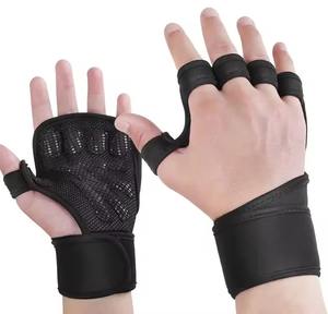 Venta al por mayor medio dedo Spandex gimnasio Fitness guantes mejor calidad con logotipo personalizado para ciclismo deportes al aire libre nuevo estilo empuñaduras - Product Image 2