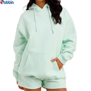 Custom Logo Printing Women Fashion Hoodie 2Pcs <b>Short</b> Set <b>Lady</b> Digital Print 2pc Set Girl Customized Trade Fall Workout Set - Product Image 1