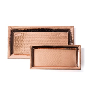 Plateau en cuivre de grande taille pour la maison Hôtel Table Ware Dîner Plateau de service Fabricant en gros 100% Plateau en cuivre fait main Meilleure vente - Product Image 3