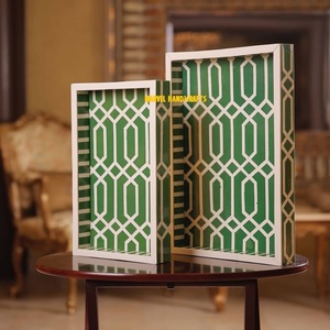 2024 Offre Spéciale MERE DE PERLE ARTISANAT BOIS ARTISANAT PLATEAU DE SERVICE POUR EID DECOR HOME DECOR CADEAU PLATEAU DE CUISINE RAMADAN PLATEAUX - Product Image 2