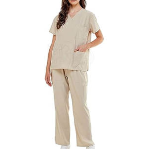 ชุดยูนิฟอร์มพยาบาลผ้าฝ้ายถักสำหรับผู้หญิงระบายอากาศได้ดีชุดพยาบาล - Product Image 2