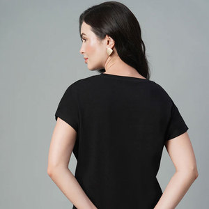 Camiseta de Algodón 100% Puro de Estilo Moderno para Mujer, Corte Regular, Fabricada en India, con Tacto Ultra Suave - Product Image 3