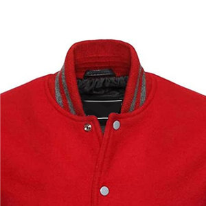 Best Quality Men's Letterman <b>Jackets</b> with Stand Collar Online Sale of Premium <b>Leather</b> Sleeves for Adults - Product Image 4