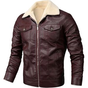 Veste en cuir d'agneau véritable sur mesure en gros pour hommes, cuir véritable de qualité supérieure, vêtements d'extérieur d'hiver tendance - Product Image 2