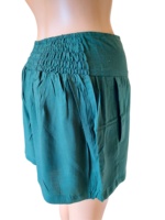 Pantalon Harem Femme Taille Mi-Haute Élastique Coupe Droite Longueur Entière 100% Coton Respirant Écologique Boutonné Couleur Unie