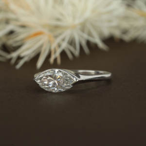 Juego de medio bisel de último diseño Marquise Cut Lab Grown VVS1 Clarity Diamonds 925 Silver y 10K/14K/18K Gold para bodas y fiestas - Product Image 3