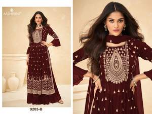 ผลิตภัณฑ์ยอดนิยมของชุดสตรีพื้นเมืองปี2022ชุดผ้าไหมเทียม Plazzo สำหรับสาวน่ารักๆจากตลาดอินเดีย - Product Image 4