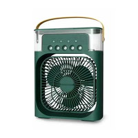 Ventilador Eléctrico Portátil Inteligente 4 en 1 ACF01 con Luz Nocturna LED, Funciona con USB, Humidificador de Aire con Vapor de Agua