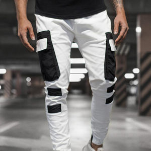 Men's Casual Streetwear Pencil <b>Cargo</b> <b>Pants</b> Lightweight <b>Jogging</b> Sweatpants Elastic Mid Waist Ankle Patchwork Available Various - Product Image 2