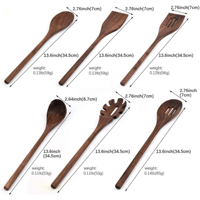 Ustensile de cuisine en bois de noyer foncé pratique pour la cuisine ustensiles en bois de haute qualité pour la maison Restaurant du Vietnam