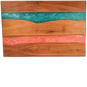 Tabla de cortar de madera con epoxi, tabla decorativa de cocina para cortar verduras y frutas - Product Image 2