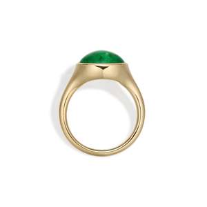 Juno Ovaler Labor-Smaragd Edelsteinring - Product Image 3
