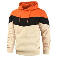 Pull-over à manches longues décontracté pour hommes Sweat à capuche en molleton Nouveauté Color Block Design Plus Size Maternité Caractéristiques Hiver Poche sans couture