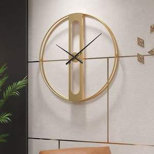 Horloge murale de couleur noire en fer de forme unique pour la décoration murale de la maison et de la chambre avec une horloge murale de la plus grande qualité au prix de vente - Product Image 2