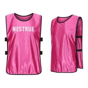 Gilet d'entraînement de groupe à sangle latérale réglable Respirant Mesh Team Pinnie Soccer Basketball Bib Numéroté Pinnies personnalisées - Product Image 3