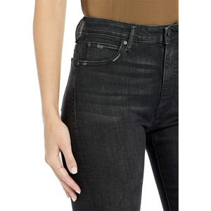 Pantalones vaqueros de cintura alta para mujer, pantalón vaquero de talla grande personalizado con logotipo personalizado - Product Image 3