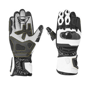 Guantes de carreras de cuero Moq bajo de alta demanda/Guantes de carreras de cuero de dedo completo de último estilo a la venta - Product Image 6