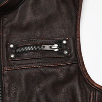 Chaleco de Cuero PU y Lona de Diseño Clásico Personalizado, Talla Grande para Hombre, Invierno, Impermeable, Resistente al Viento, Reversible, Estilo Urbano