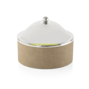 หม้อตุ๋นสแตนเลสหนังเทียมสีดำหรูหราพร้อมฝาปิดเครื่องอุ่นอาหารสำหรับบ้านโรงแรมบุฟเฟ่ต์ & ปาร์ตี้ - Product Image 5