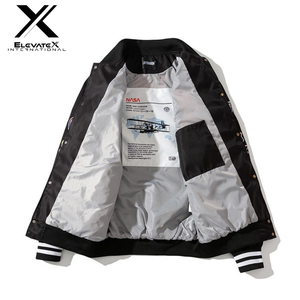 OEM Custom <b>Men's</b> Luxury Canvas Baseball Varsity <b>Jacket</b> New Trend <b>Long</b> Sleeve Breathable Windproof Eco-Friendly Embroidery Winter - Product Image 3