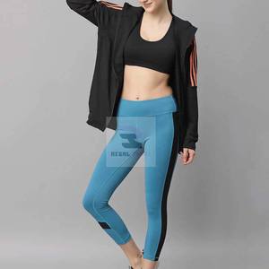 Leggings de sport taille haute pour femmes 100% coton Tissu tricoté confortable - Product Image 3