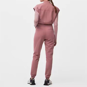 Tenues d'infirmière en tricot écologiques personnalisées, ensembles de vêtements de travail tendance, veste élégante, pantalon de jogging médical, uniforme d'hôpital pour femme, haut - Product Image 3