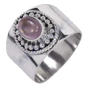 Bague en argent 925 pour femmes avec pierre précieuse améthyste naturelle, sertie de rhodium, élégante et stylée - Product Image 3