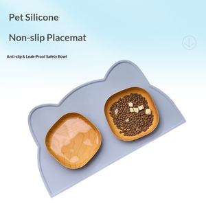 Cross-border Best-selling Pet Feeding <b>Mat</b> Food-grade <b>Silicone</b> Solid Pattern Easy Clean Spill-proof Suitable for Dogs and Cats - Product Image 2