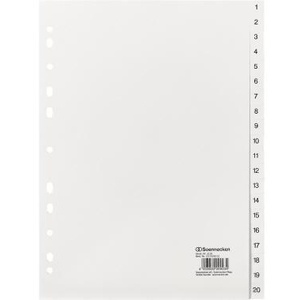 Soennecken DIN <b>A4</b> 1-20 Polypropylene <b>File</b> <b>Folder</b> Accessories White - Product Image 1