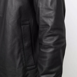 Veste en cuir personnalisée en gros de qualité supérieure à manches longues vêtements de mode veste en cuir véritable pour hommes - Product Image 4